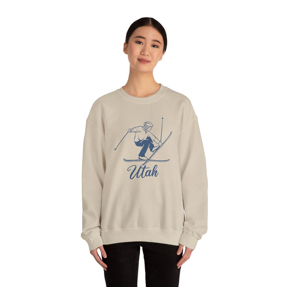 Utah Sweatshirt - Vintage Skiing Graphic Crewneck