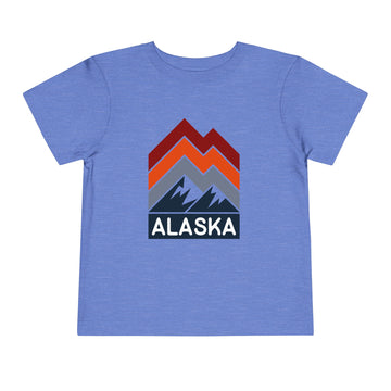 Buy heather-columbia-blue Alaska Toddler T-Shirt - Retro Palm Tree Unisex Toddler Alaska Shirt