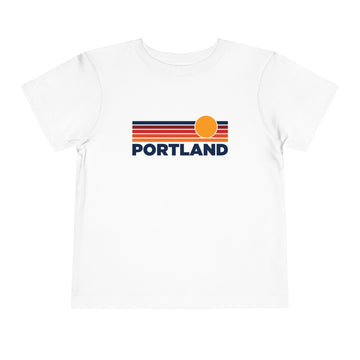 Portland, Oregon Toddler T-Shirt - Retro Sun Tee - 0