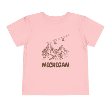 Buy pink Michigan Toddler T-Shirt — Vintage Gondola Ski Mountain Tee