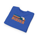 Alaska Toddler Sweatshirt - Retro Mountain Alaska Toddler Crewneck Sweatshirt-15
