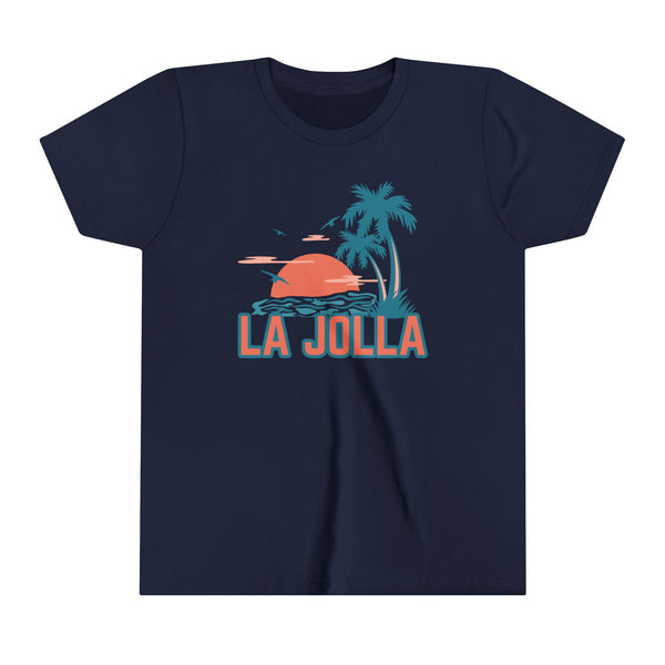 La Jolla, California Youth Shirt - Retro Palm Tree La Jolla Kid's T-Shirt