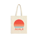 Maui, Hawaii Retro 80s Cotton Canvas Maui Tote Bag-1