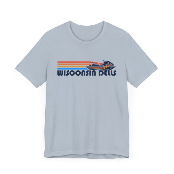 Wisconsin Dells T Shirt - Retro Jetski PWC Graphic Wisconsin Dells Tee