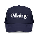 Kids Maine Trucker Hat Foam - Youth Snapback Cap on white background