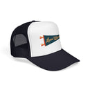 Lassen Volcanic National Park Pennant Trucker Hat — Vintage Foam Mesh Cap-7