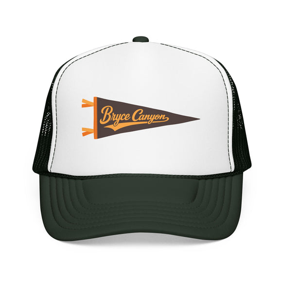 Bryce Canyon National Park Pennant Trucker Hat — Vintage Foam Mesh Cap