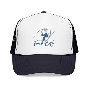 Kids Park City, Utah Snow Ski Trucker Hat - Youth Snapback