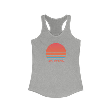 Buy heather-grey Houston, Texas Women's Racerback Tank Top