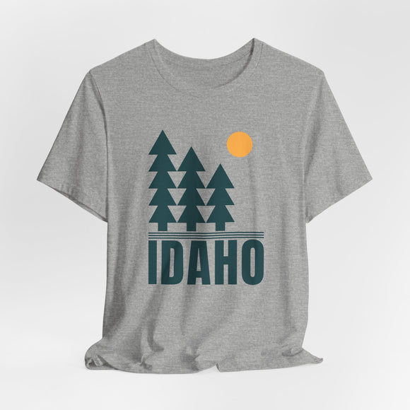 Idaho T Shirt - Retro Trees Idaho Tee