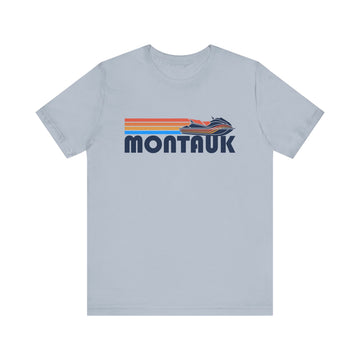 Buy light-blue Montauk, New York T Shirt - Retro Jetski PWC Graphic Tee