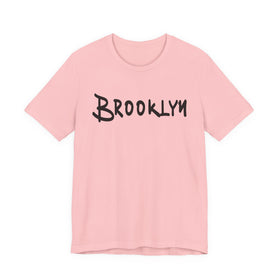 Buy pink Brooklyn, New York T-Shirt - Graffiti Text 100% Cotton