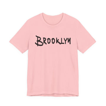 Buy pink Brooklyn, New York T-Shirt - Graffiti Text 100% Cotton