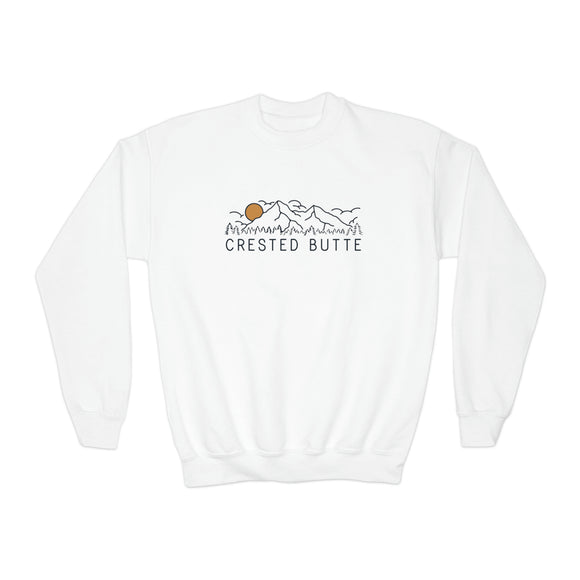 Crested Butte, Colorado Youth Sweatshirt - Unisex Kid's Crested Butte Crewneck Sweatshirt