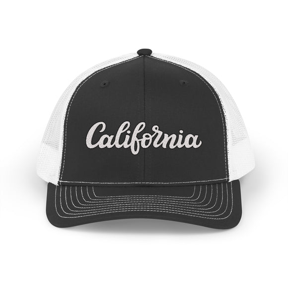 California Snapback Trucker Cap - Embroidered California Hat