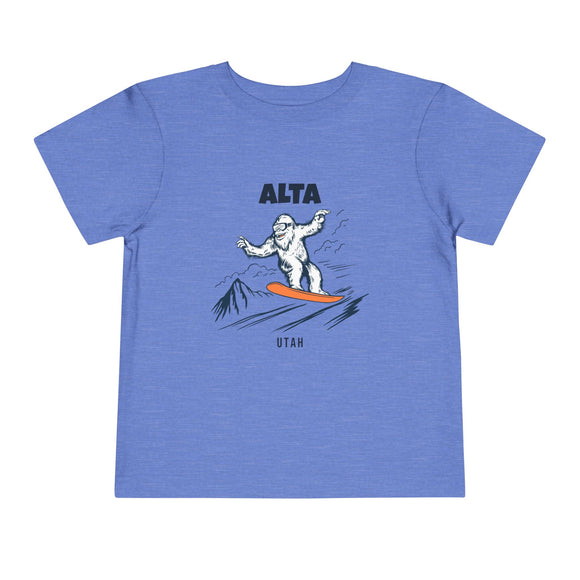 Alta, Utah Yeti Snowboard Toddler Tee