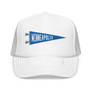 Minneapolis, Minnesota Pennant Trucker Hat — Retro Flag Foam Cap-5
