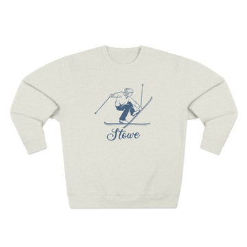 Buy oatmeal-heather Premium Stowe, Vermont Vintage Snow Ski Sweatshirt