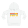 Cancun, Mexico Toddler Hoodie - Retro Sunrise Unisex Cancun Toddler Sweatshirt