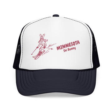 Buy navy-white-navy Minnesota Ski Bunny Foam Trucker Hat