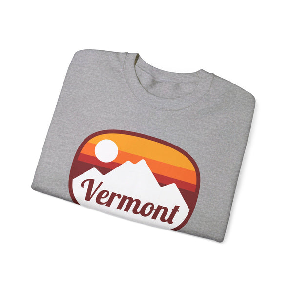 Vermont Sweatshirt - Unisex Retro Ombre Vermont Crewneck Sweatshirt
