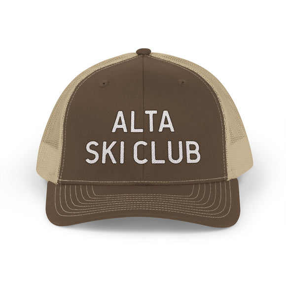 Alta, Utah Snapback Trucker Cap - Embroidered Alta Hat