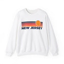 New Jersey Sweatshirt Retro Sun Unisex - Vintage New Jersey Inspired Warm Pullover Jumper-1
