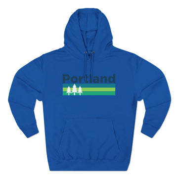 Buy royal-blue Premium Portland, Oregon Hoodie - Retro Unisex Portland Sweatshirt