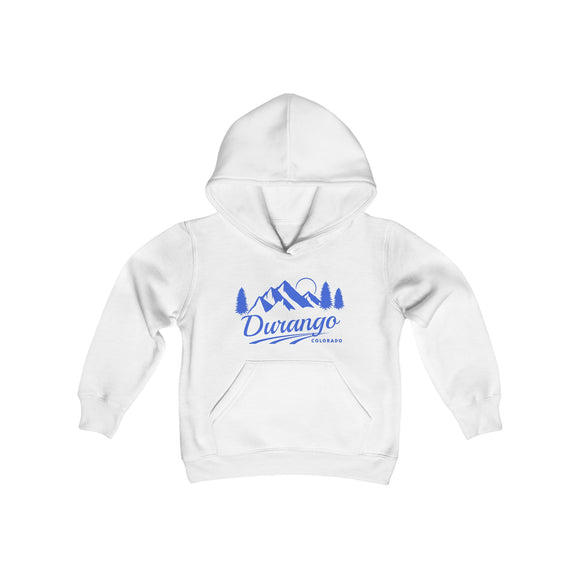 Retro Durango, Colorado Youth Hoodie - Mountain Durango, Colorado Kids Sweatshirt, Cute Durango, Colorado Children's Pullover