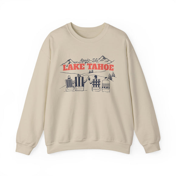 Lake Tahoe, California Sweatshirt Après-Ski Crewneck - Mountain Ski Lodge Design