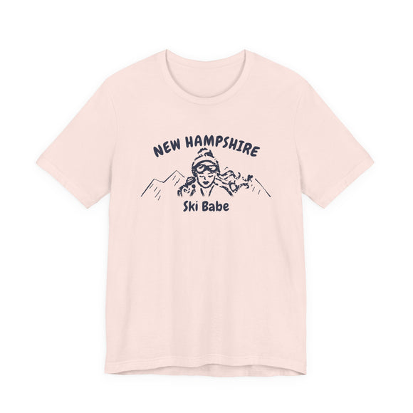 New Hampshire Ski Babe T‑Shirt - Retro Skiing Graphic Tee