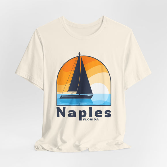 Naples, Florida T Shirt - Sailboat Tee