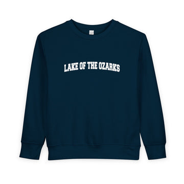 Buy navy Lake of the Ozarks, Missouri Toddler Sweatshirt - Lake of the Ozarks Toddler Crewneck Sweatshirt