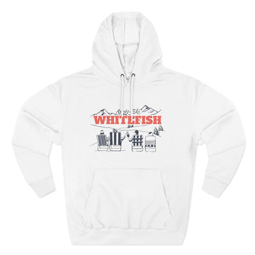 Premium Whitefish, Montana Après-ski Hoodie - Unisex Sweatshirt