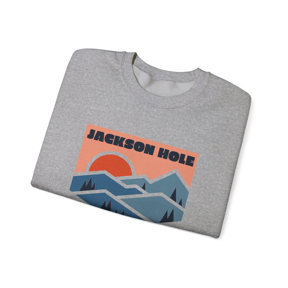 Jackson Hole, Wyoming Sweatshirt Retro Mountains, Jackson Hole Unisex Graphic Crewneck