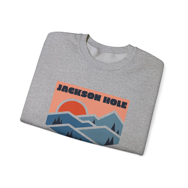 Jackson Hole, Wyoming Sweatshirt Retro Mountains, Jackson Hole Unisex Graphic Crewneck