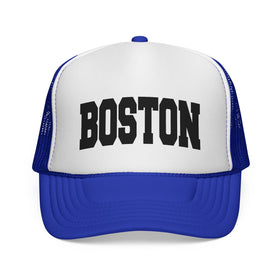 Buy royal Boston, Massachusetts Collegiate Style Trucker Hat