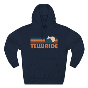 Buy navy Telluride, Colorado Hoodie - Retro Mountain Unisex Sweatshirt