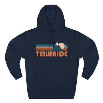 Buy navy Telluride, Colorado Hoodie - Retro Mountain Unisex Sweatshirt