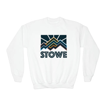 Stowe, Vermont Youth Sweatshirt - Unisex Kid's Stowe Crewneck Sweatshirt