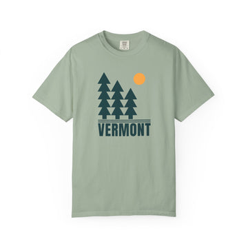 Vermont T Shirt, Comfort Colors Cotton 100% Cotton Trees Tee - 0