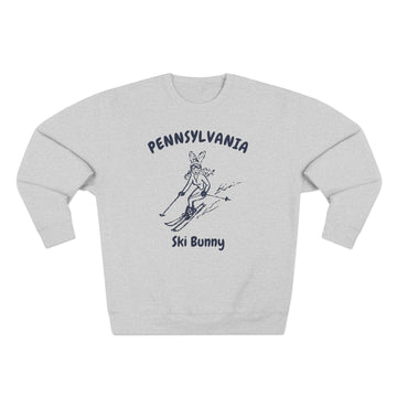 Buy heather-grey Premium Pennsylvania Ski Bunny Sweatshirt