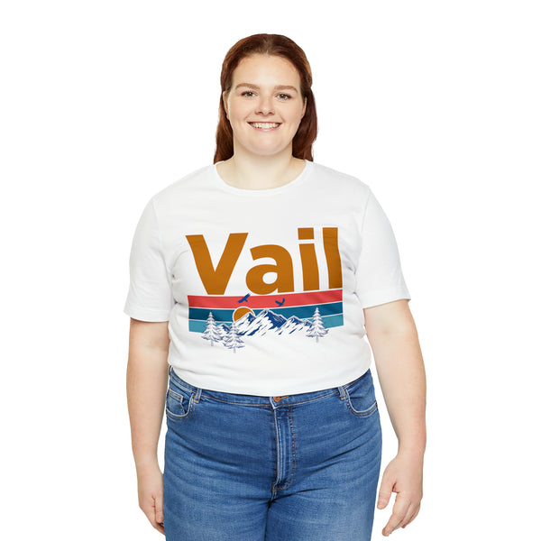 Vail, Colorado Shirt - Mountain Sunset Unisex Vail T-Shirt