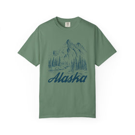 Buy light-green Alaska Graphic Tee - Mountain Illustration Alaska T Shirt
