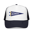 Sacramento, California Pennant Trucker Hat — Retro Flag Foam Cap-4
