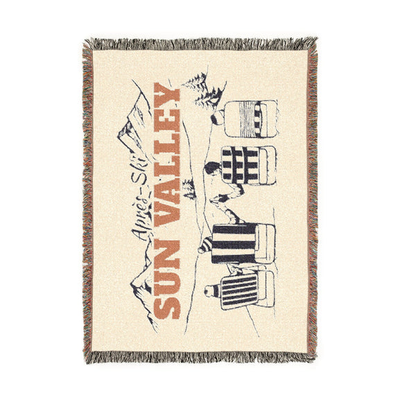 Sun Valley, Idaho Ski Town Throw Blanket | Mountain Woven Blanket