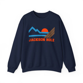 Buy navy Jackson Hole, Wyoming Sweatshirt - Mountain Jackson Hole Crewneck Sweatshirt