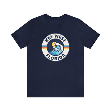 Buy navy Key West, Florida T-Shirt - Unisex Key West Shirt - Wave Circle