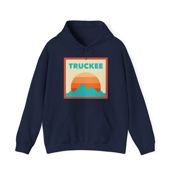 Truckee, California Mountain Sun Hoodie - Unisex Hooded Sweatshirt, Travel Sweatshirt, Sunset