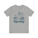 Wyoming Graphic Tee - Mountain Illustration Wyoming T Shirt-5